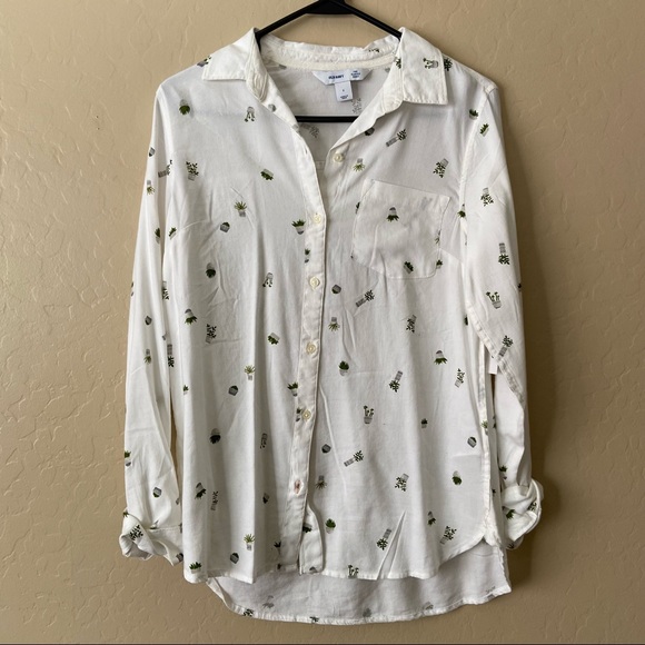 Old Navy Succulent Button-up - Picture 2 of 2